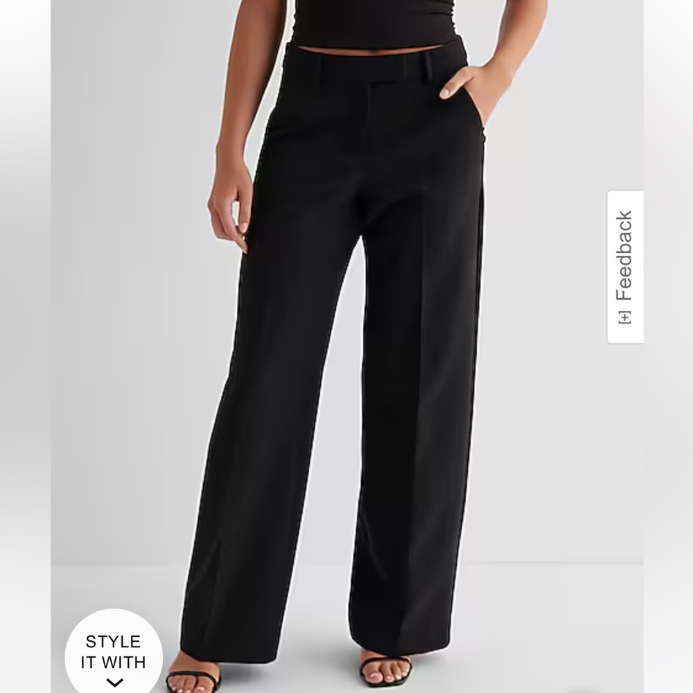 Express Editor Relaxed Trouser mid rise size 2 Long